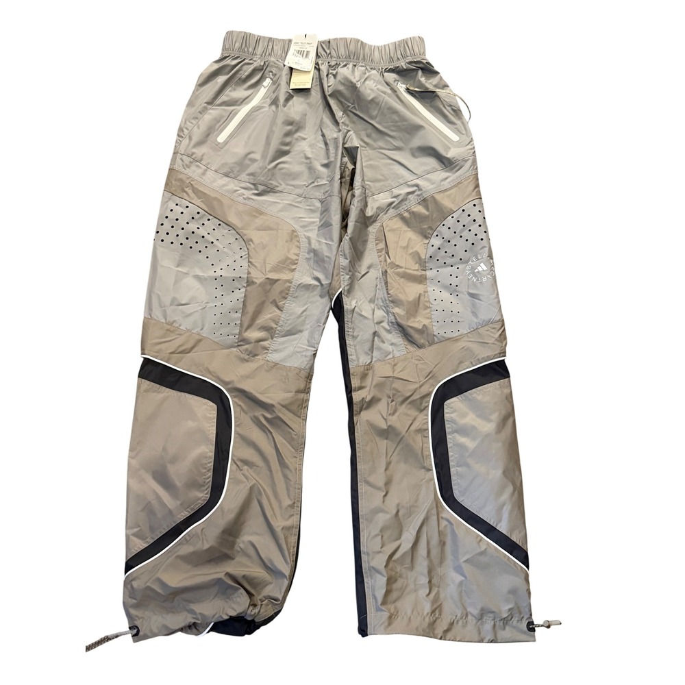 NWT Adidas Stella McCartney Tsuit Track Pants GL7622 Grey Clay Black Large